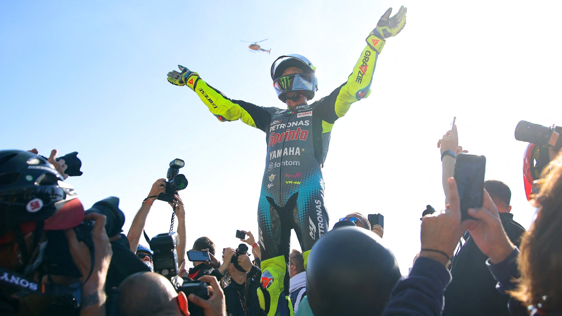 Rossi, en su última carrera. (AFP)