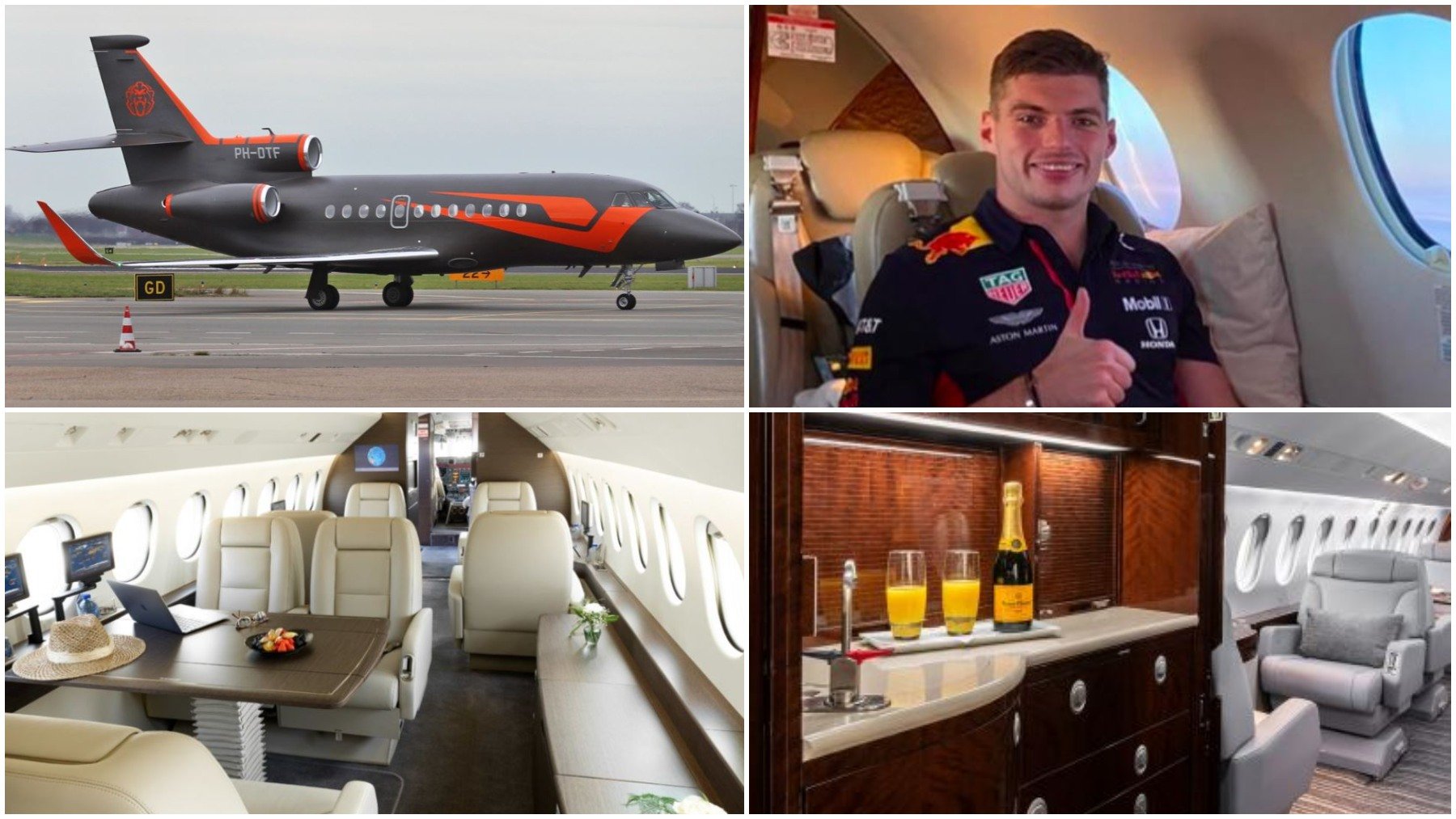 Verstappen y su avión privado.