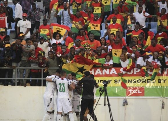 Alegría de la selección de Ghana tras clasificarse