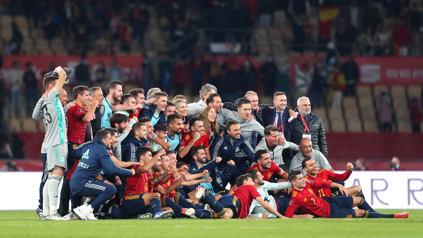 España celebra el pase al Mundial. (Getty)