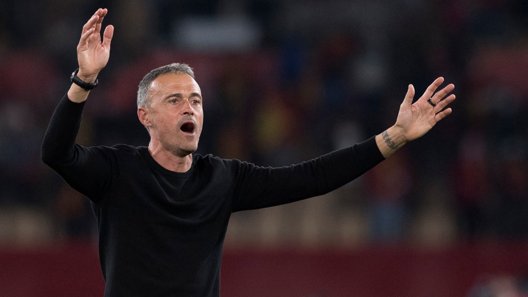 Luis Enrique celebra la clasificación al Mundial. (AFP)