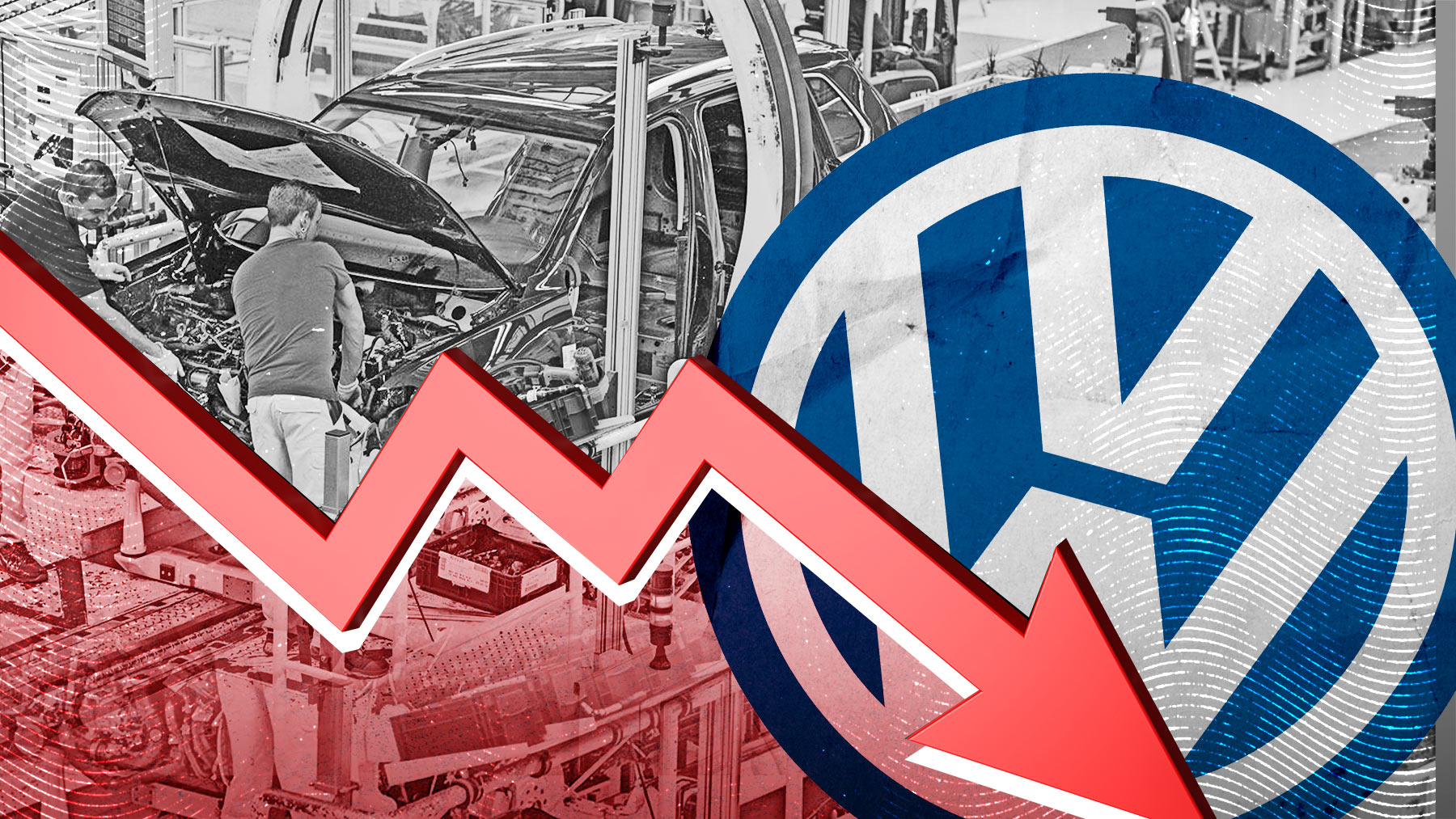 Fotomontaje sobre la falta de suministro en Volkswagen