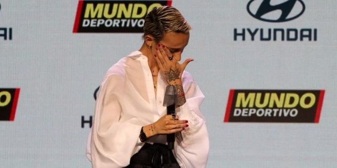 Virginia Torrecilla, emocionada en la gala