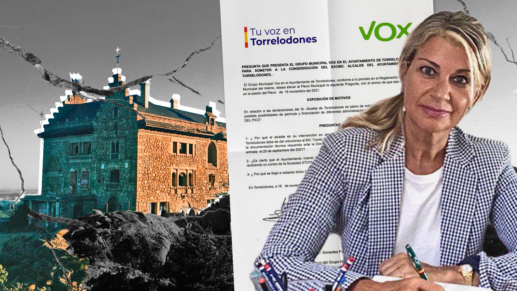 Sonsoles Palacios, portavoz de VOX en el Ayuntamiento de Torrelodones.