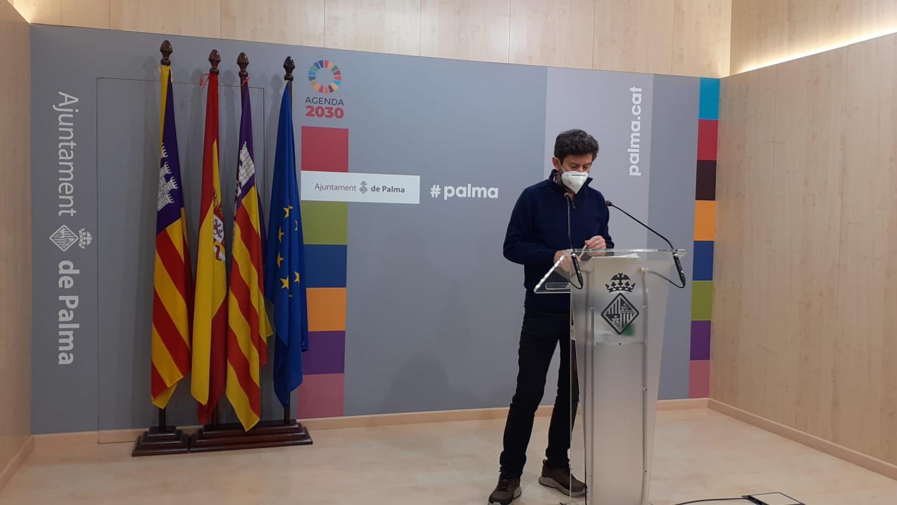 El portavoz del Ayuntamiento de Palma, Alberto Jarabo (Unidas Podemos).