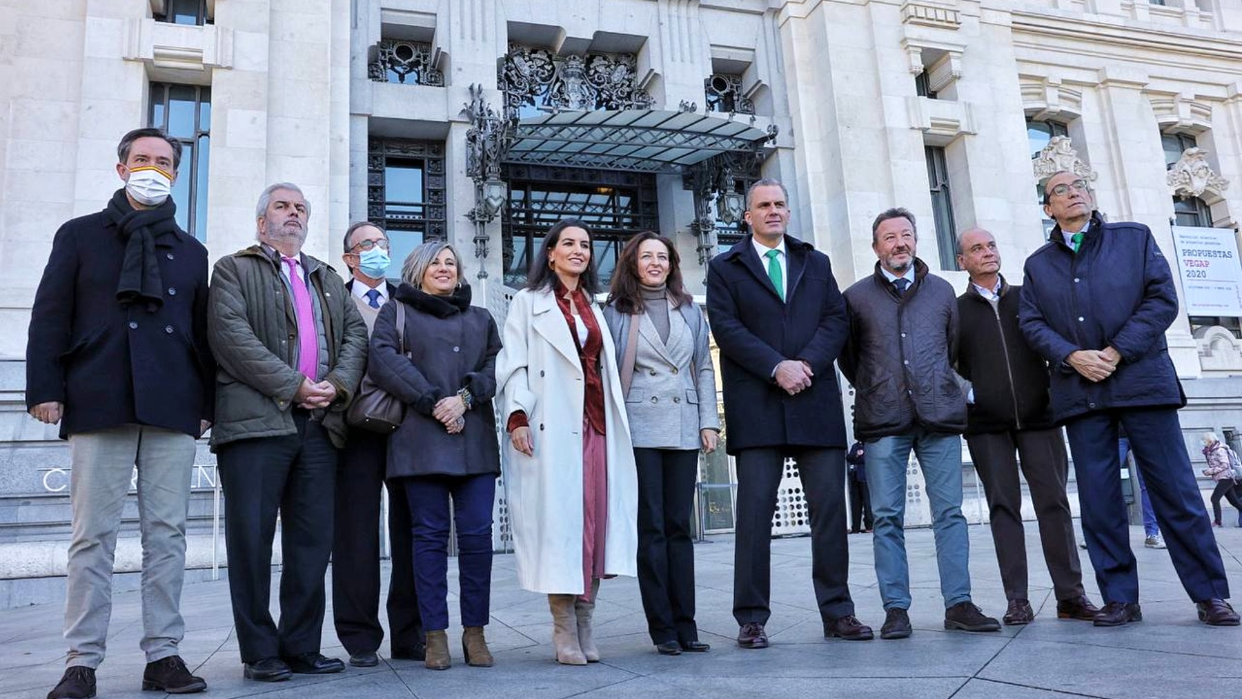 Los dirigentes de Vox en Madrid.