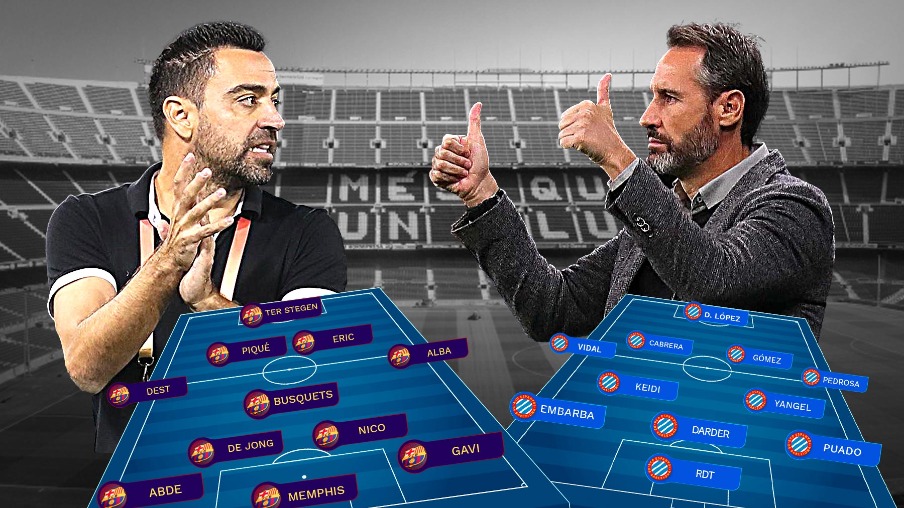 Barcelona – Espanyol: Xavi toma posesión.