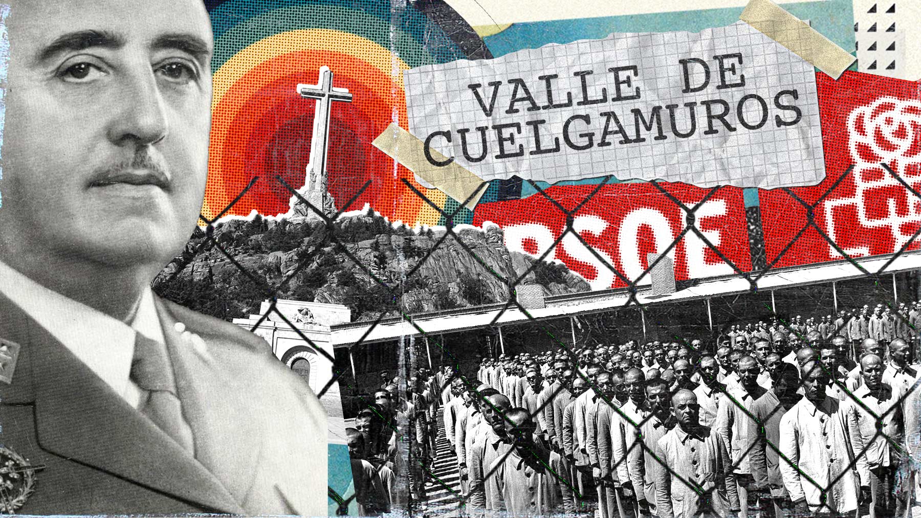 Francisco Franco y presos de la dictadura.