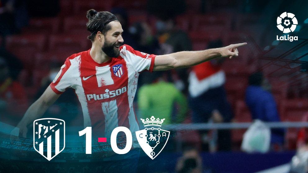 El Atlético venció a Osasuna gracias a un gol de Felipe.
