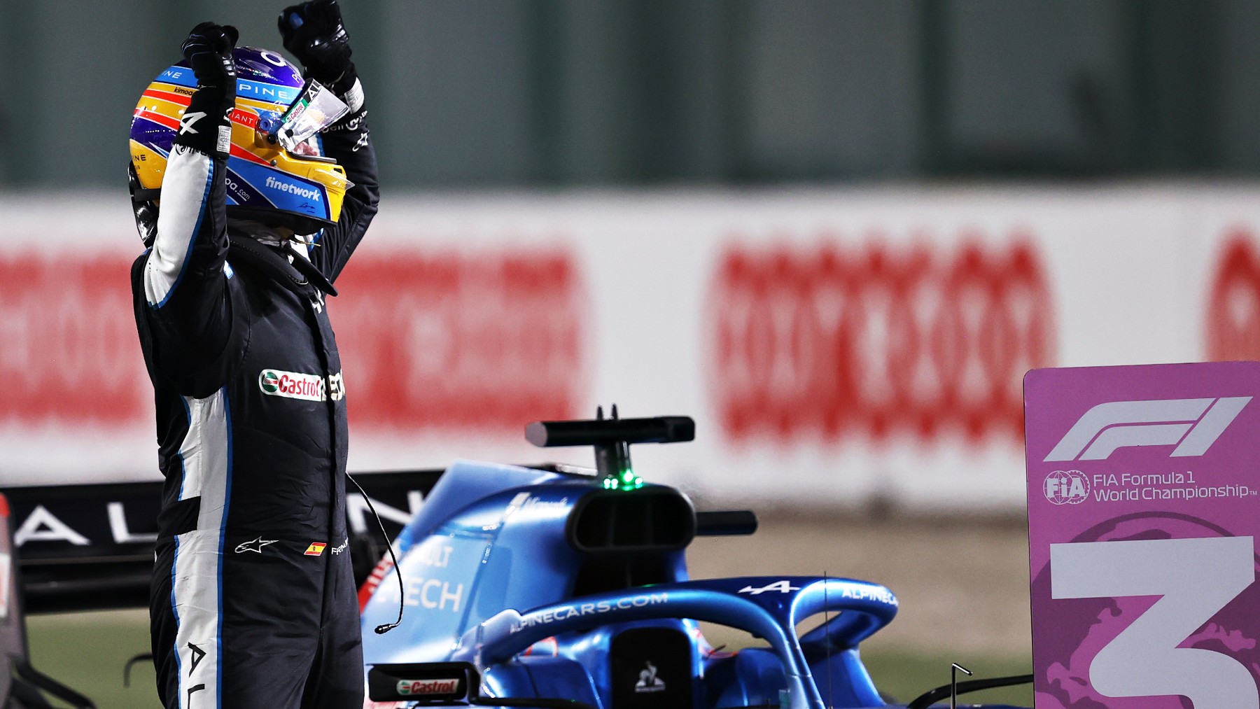 Alonso, en el GP de Qatar. (Getty)