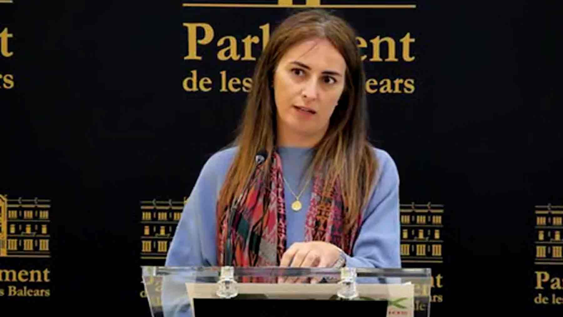La diputada de Vox en el Parlament Balear, Idoia Ribas.