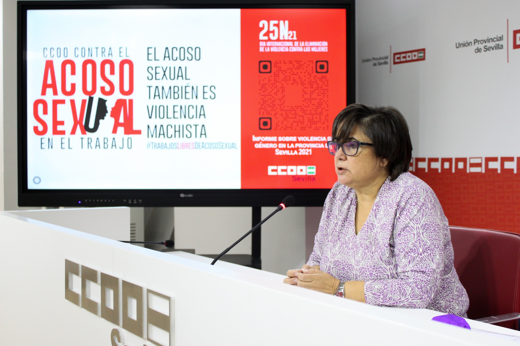 Pepa Bermudo, secretaria de Mujer e Igualdad de CCOO de Sevilla (CCOO SEVILLA).