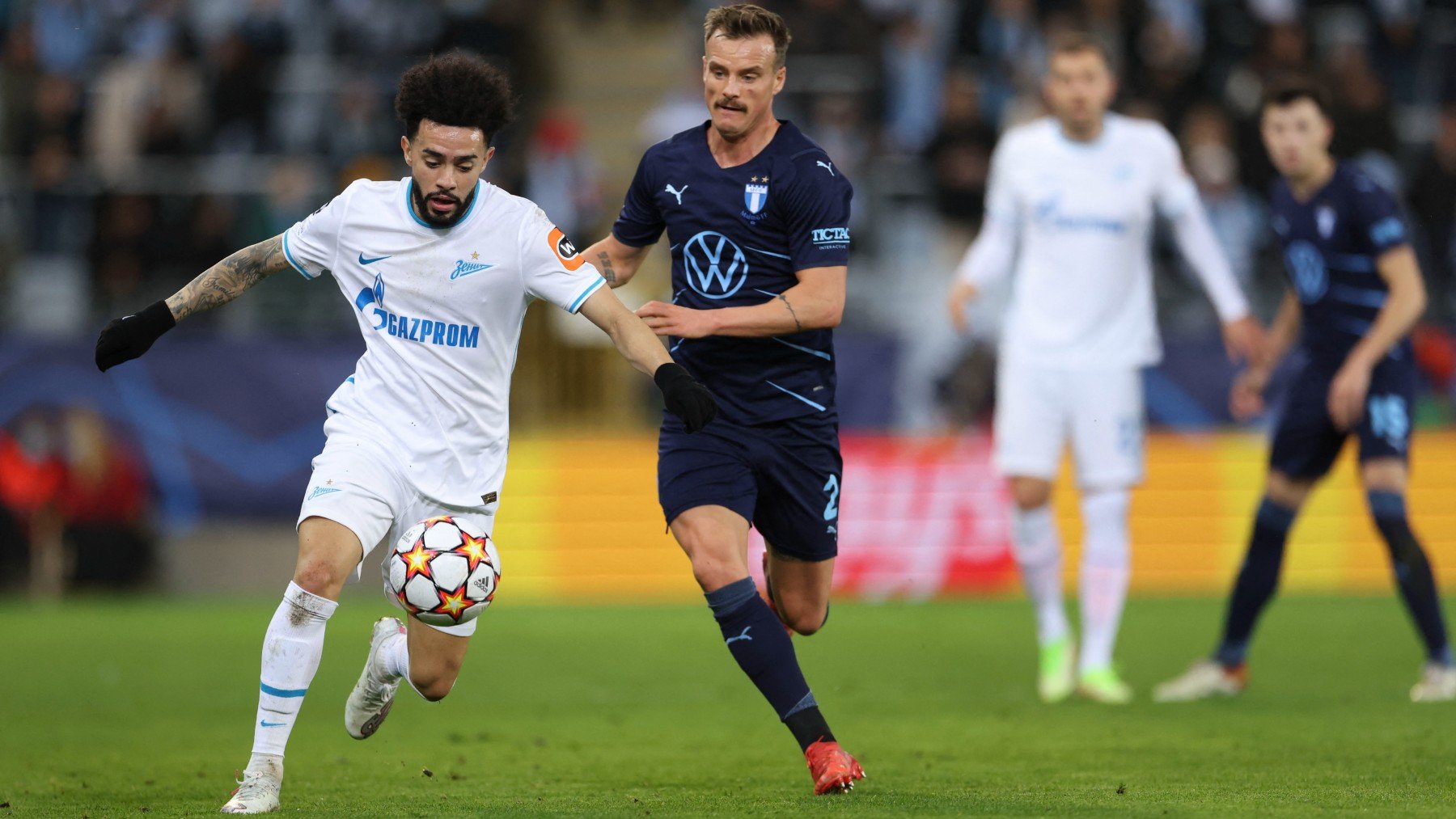 Malmö y Zenit empatan en la Champions. (AFP)