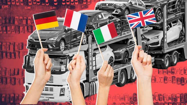 Francia, Alemania, Reino Unido e Italia reducen un 40% sus pedidos de coches a España