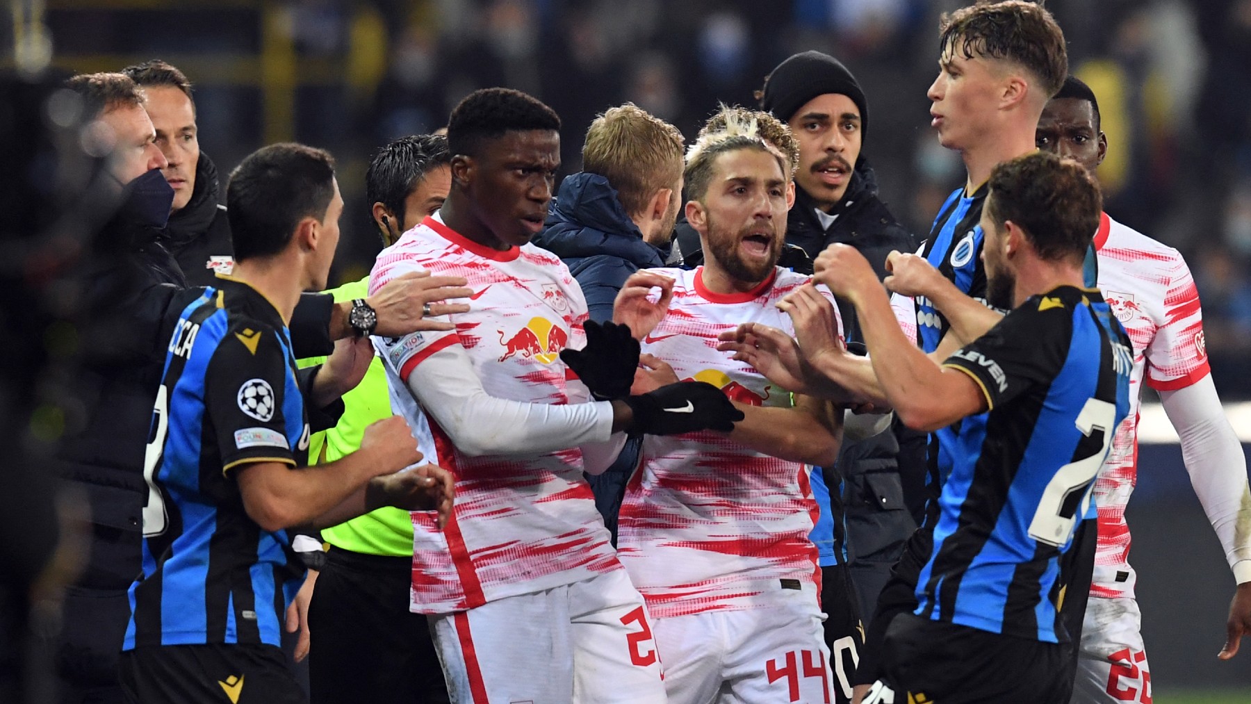 El Leipzig golea al Brujas en la Champions. (AFP)