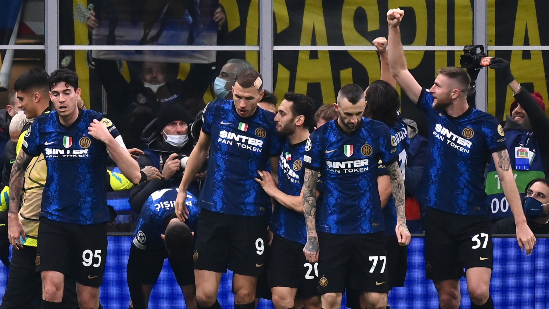 El Inter de Milán celebra un gol. (AFP)