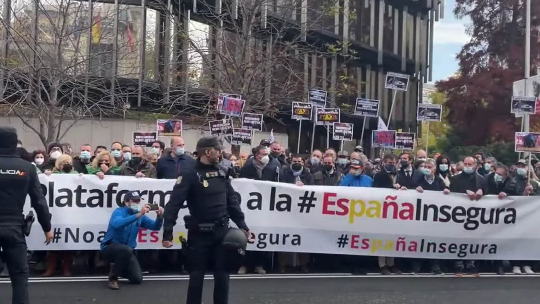 Concentración de policías y guardias civiles en Madrid.
