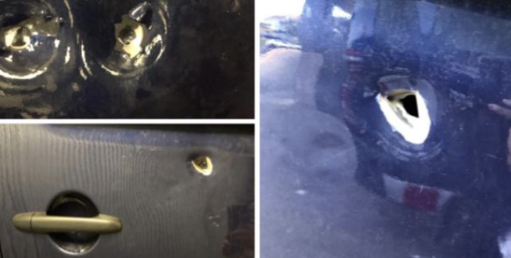 La Policía sobre la tanqueta: «Es lo único que protege de las bolas de metal de los tirachinas»