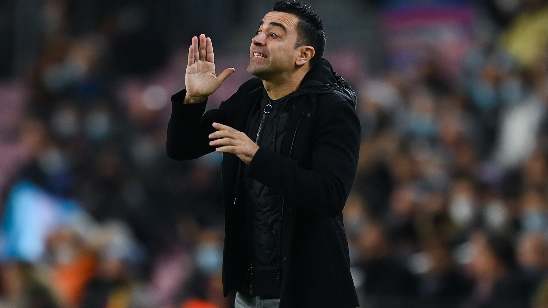 Xavi, en un partido del Barcelona. (AFP)