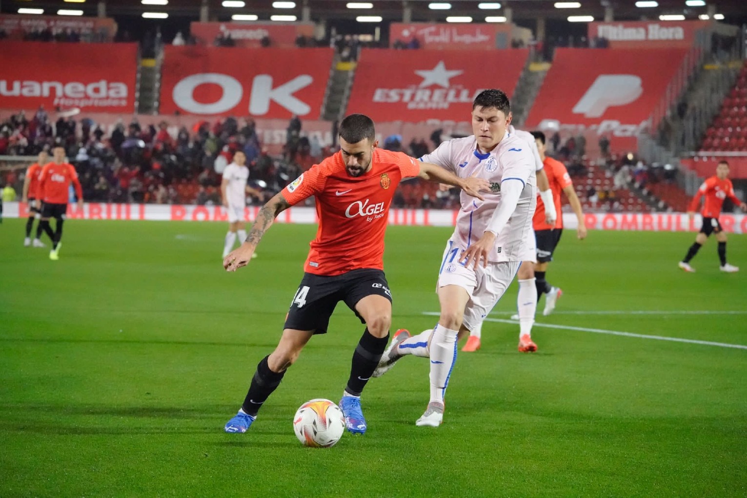 Dani Rodríguez ante Cuenca, en un momento del partido