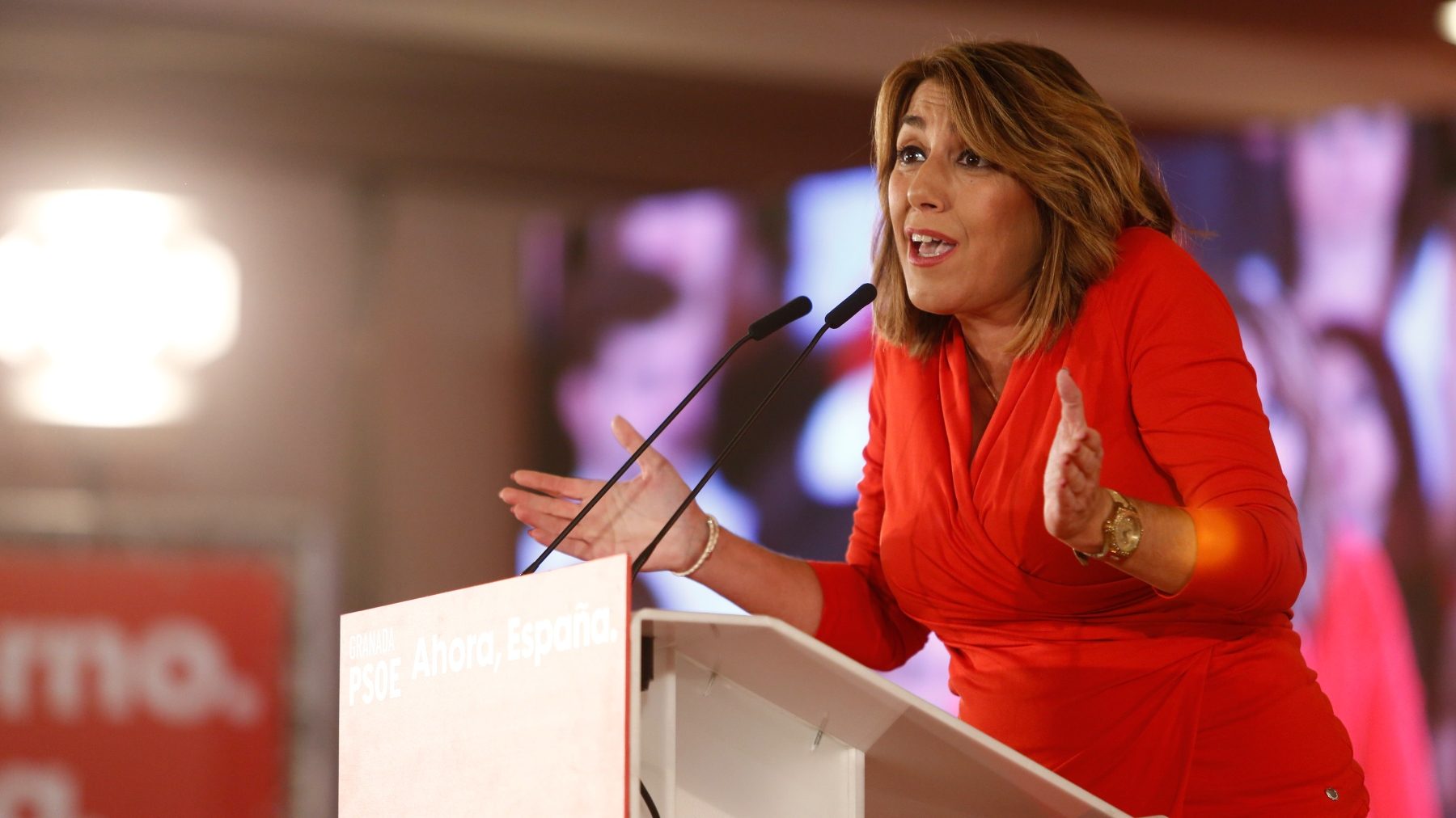 Susana Díaz, expresidenta de la Junta de Andalucía (ÁLEX CÁMARA / EUROPA PRESS).-a_susana_diaz_intervencion_acto_publico_granada (1)