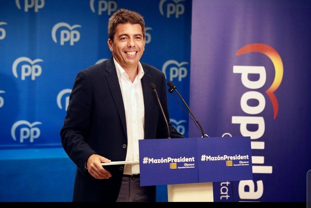 El ‘popular’ Carlos Mazón tomará posesión como presidente de la Generalitat Valenciana el 17J