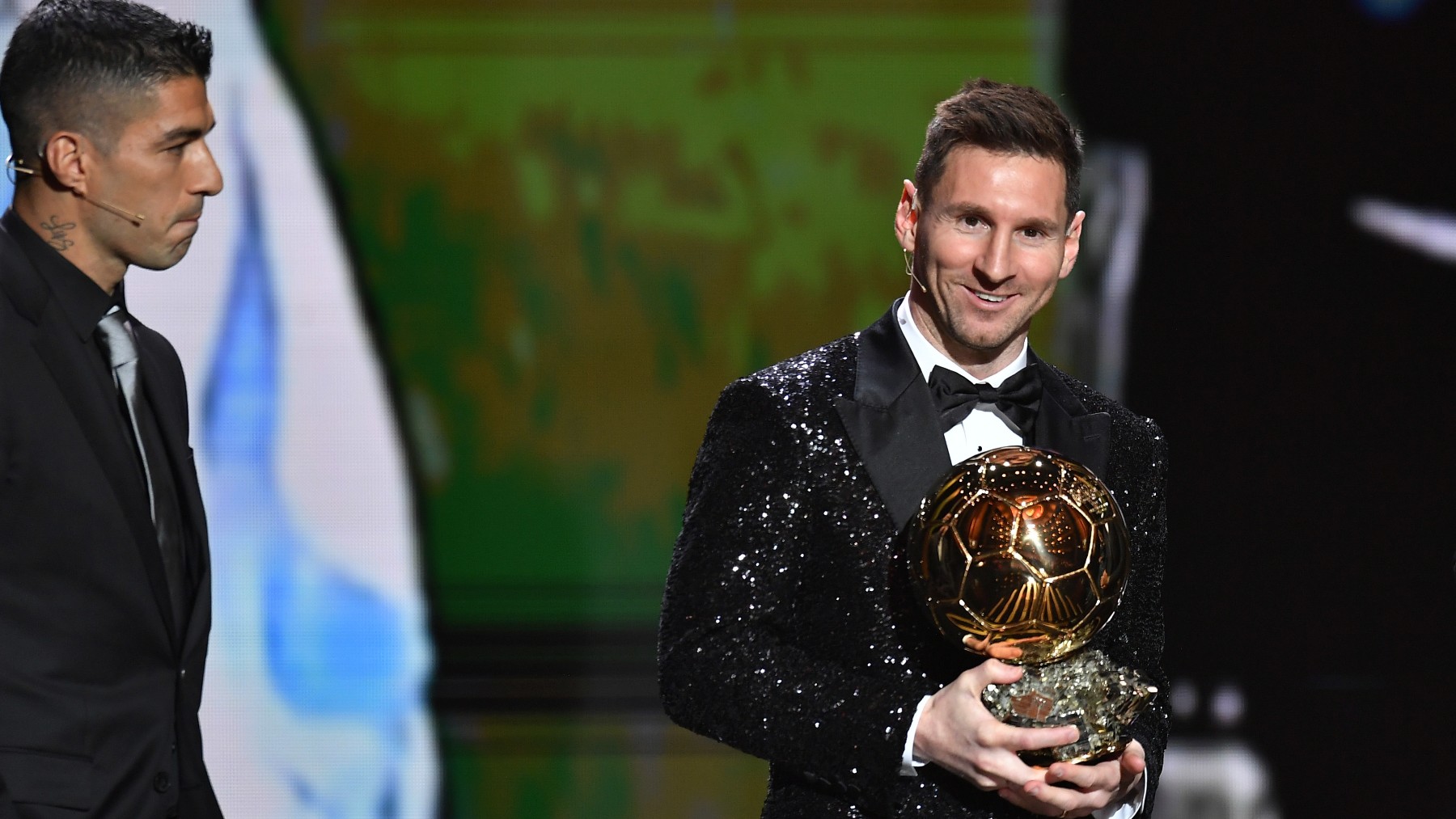 Leo Messi, con su séptimo balón de oro. (Getty)
