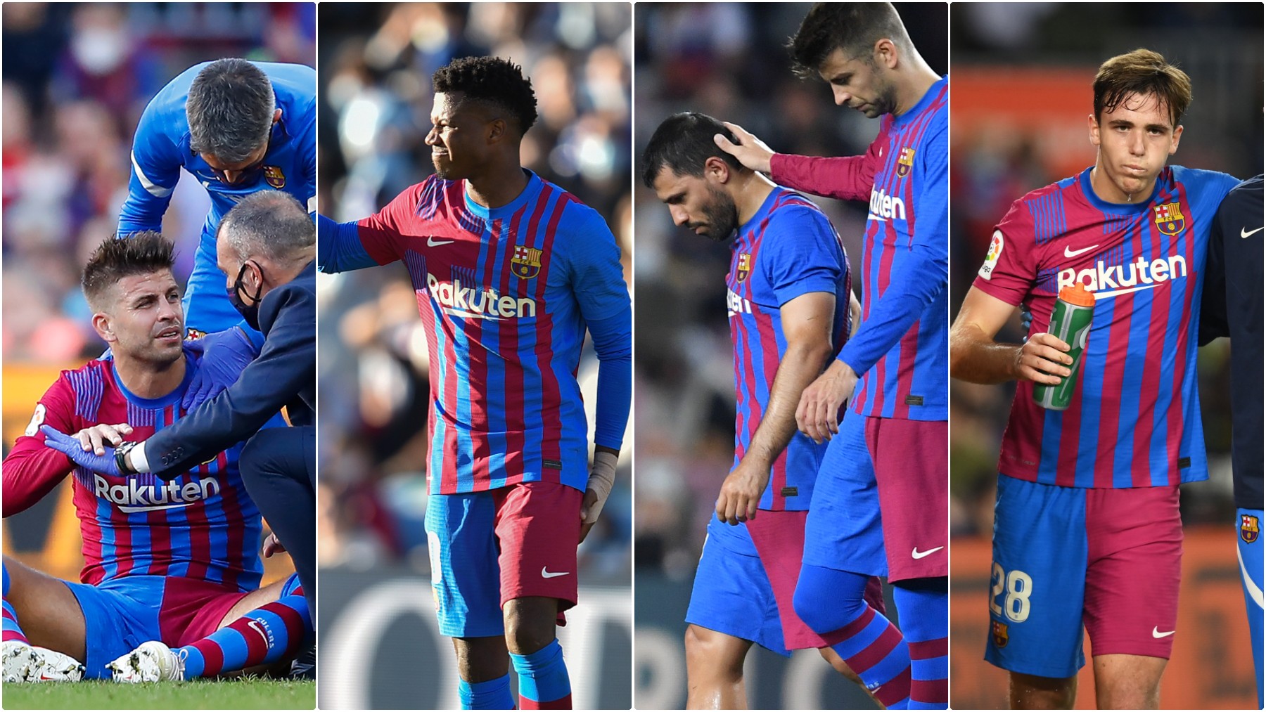 Jugadores lesionados en el Barcelona esta temporada. (Getty)