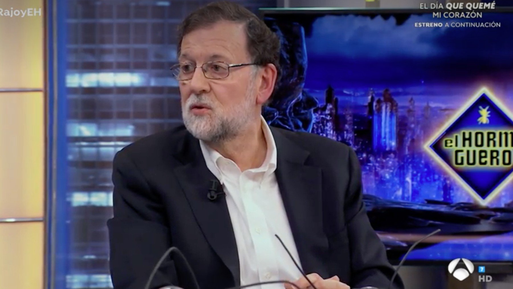 El ex presidente del Gobierno, Mariano Rajoy, en El Hormiguero.