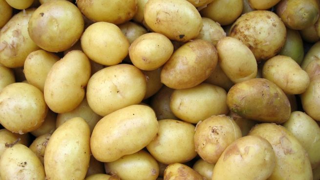 Parte verde patatas