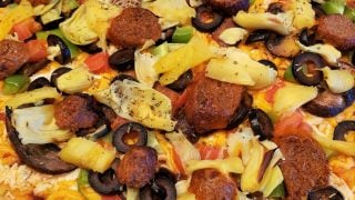pizza hawaiana casera