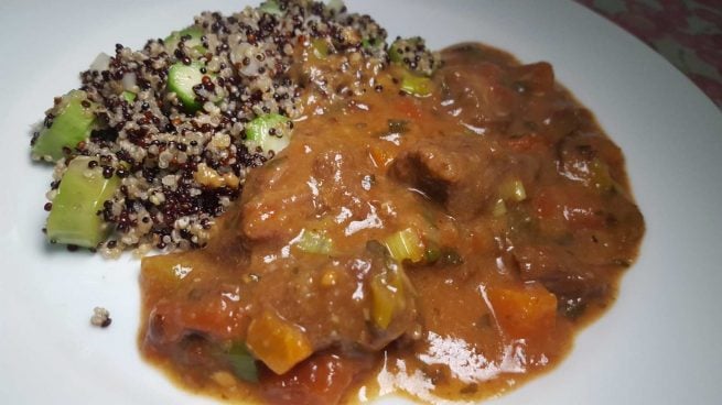 Carne y quinoa