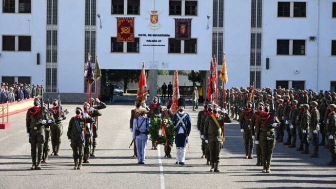Celebración del Día de la Inmaculada por el cuerpo de Infantería en Palma.