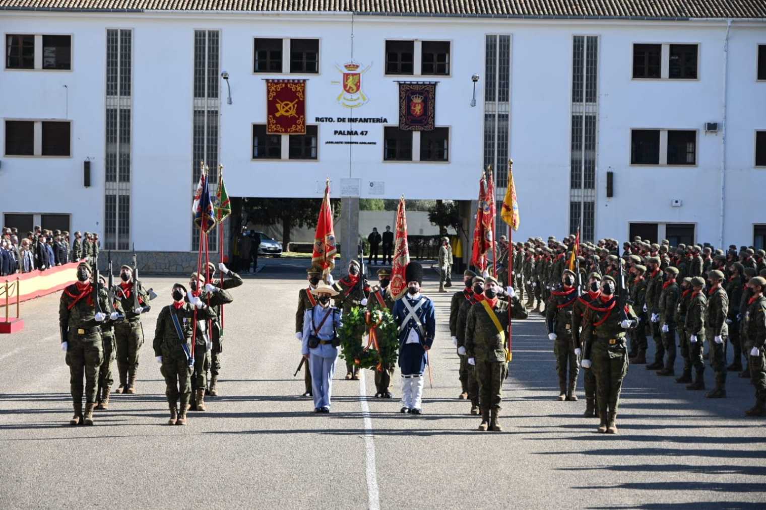Celebración del Día de la Inmaculada por el cuerpo de Infantería en Palma.