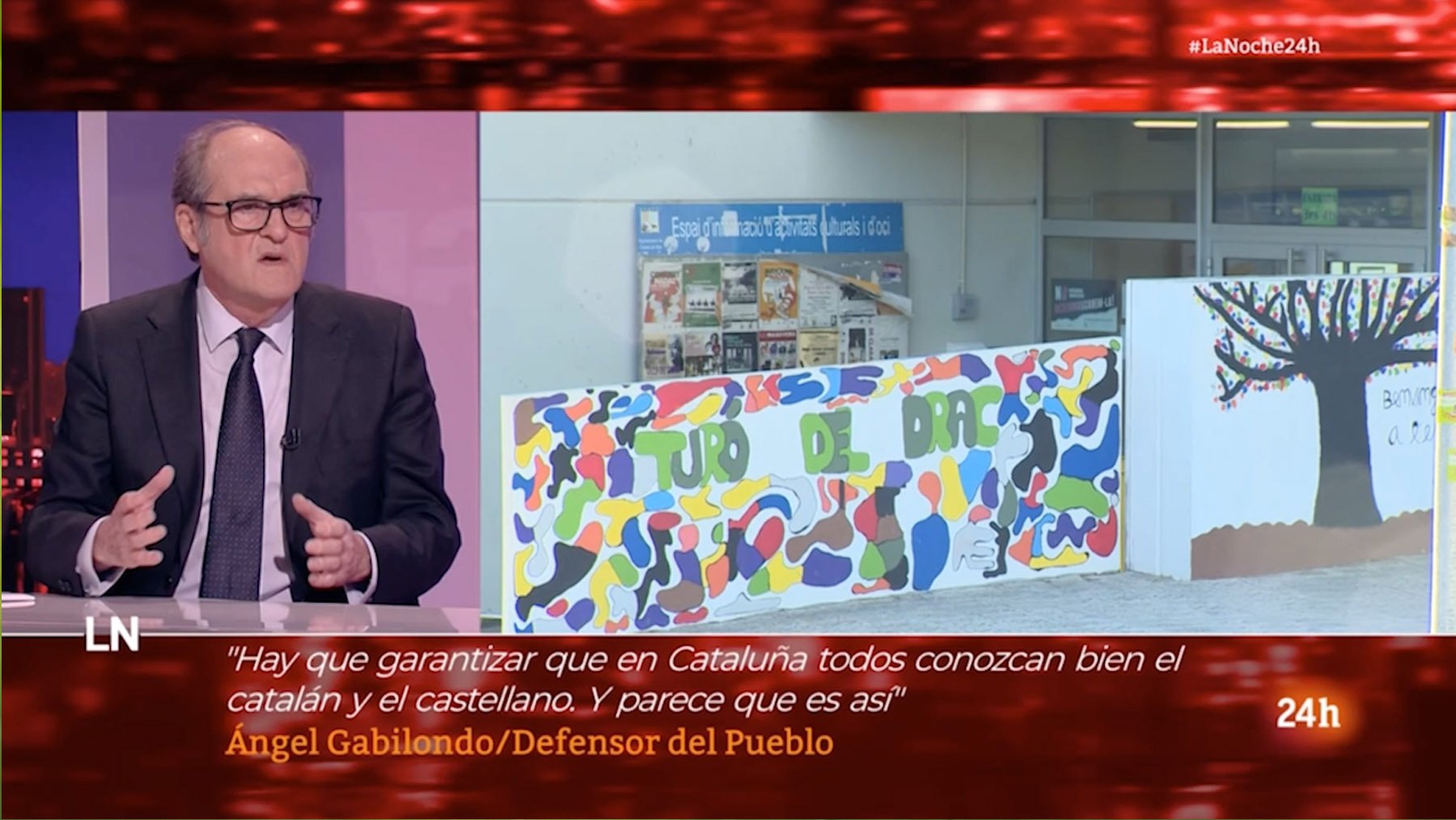 El Defensor del Pueblo, Ángel Gabilondo, en ‘La noche en 24 horas’ de TVE.