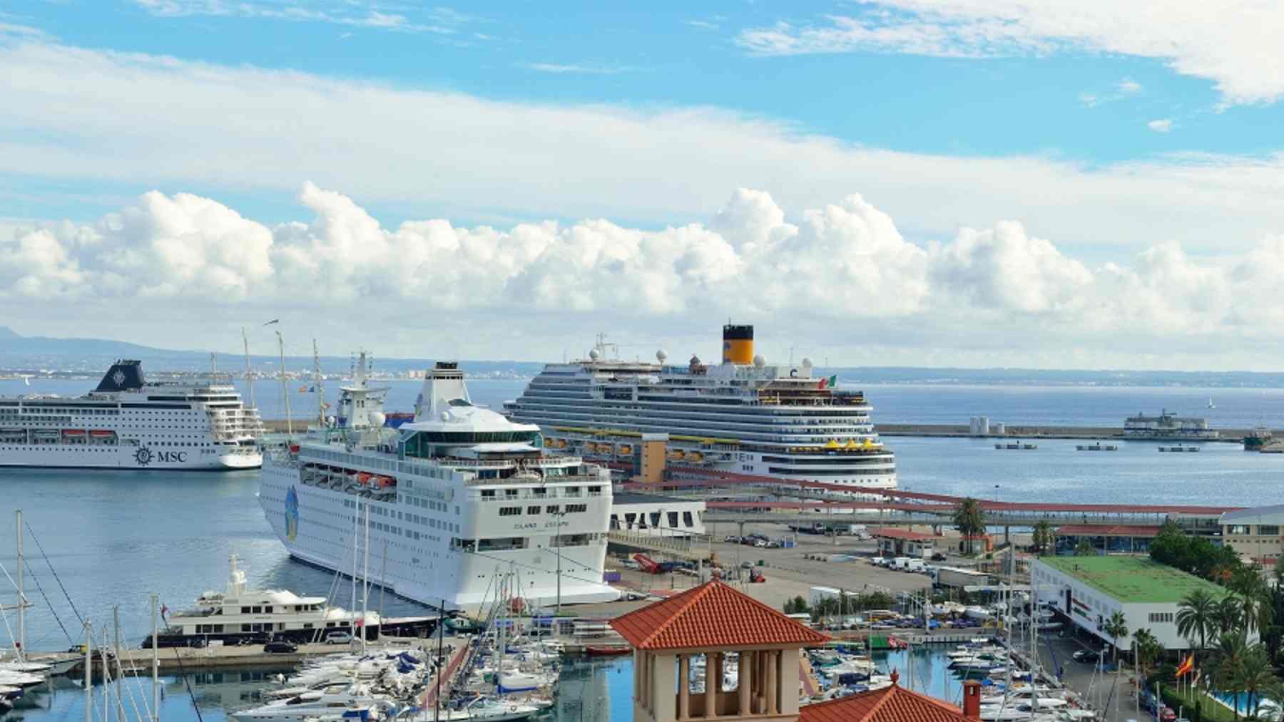Cruceros en el puerto de Palma. Foto: APB.