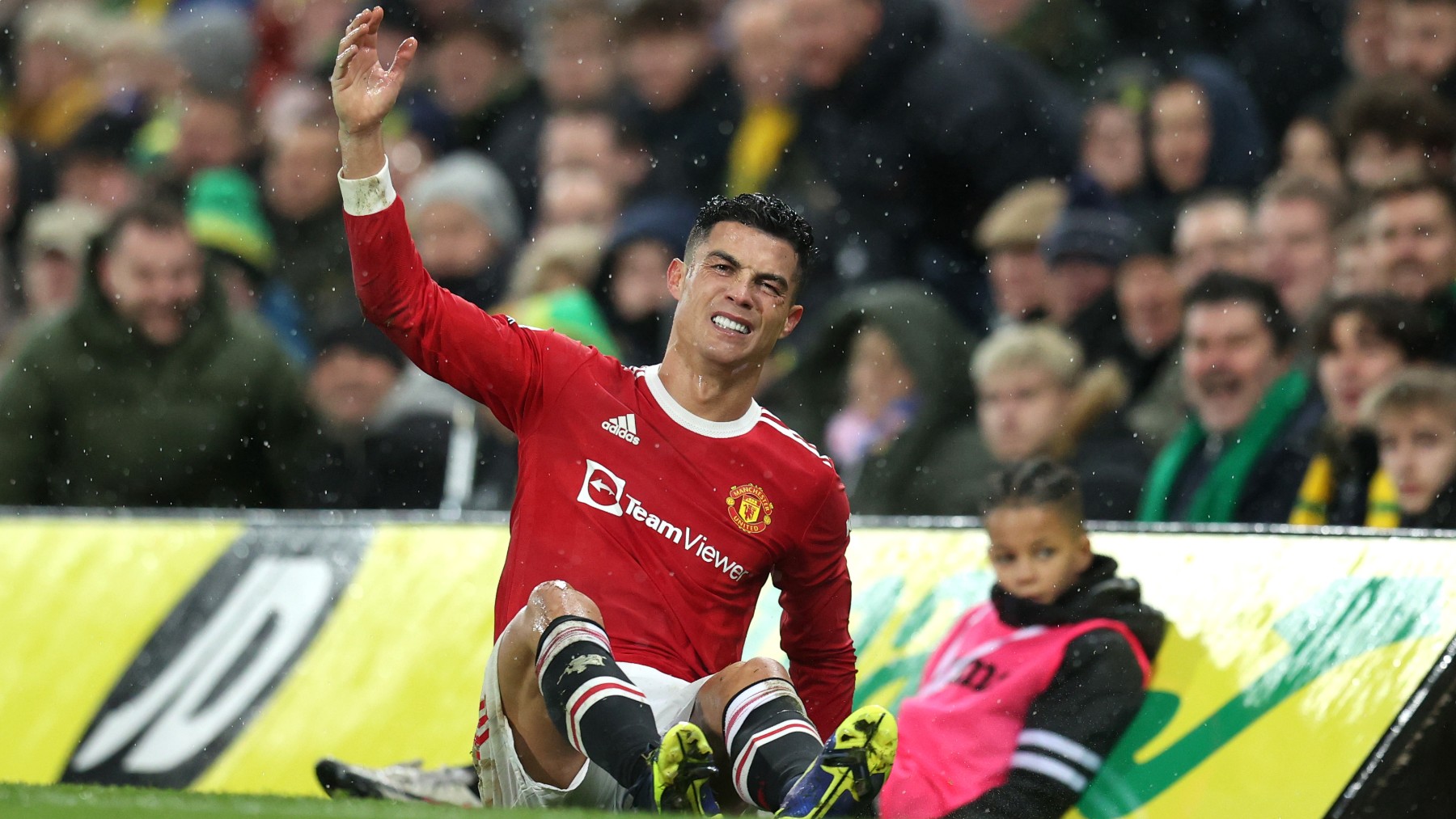 Cristiano Ronaldo, durante un partido con el Manchester United. (Getty)