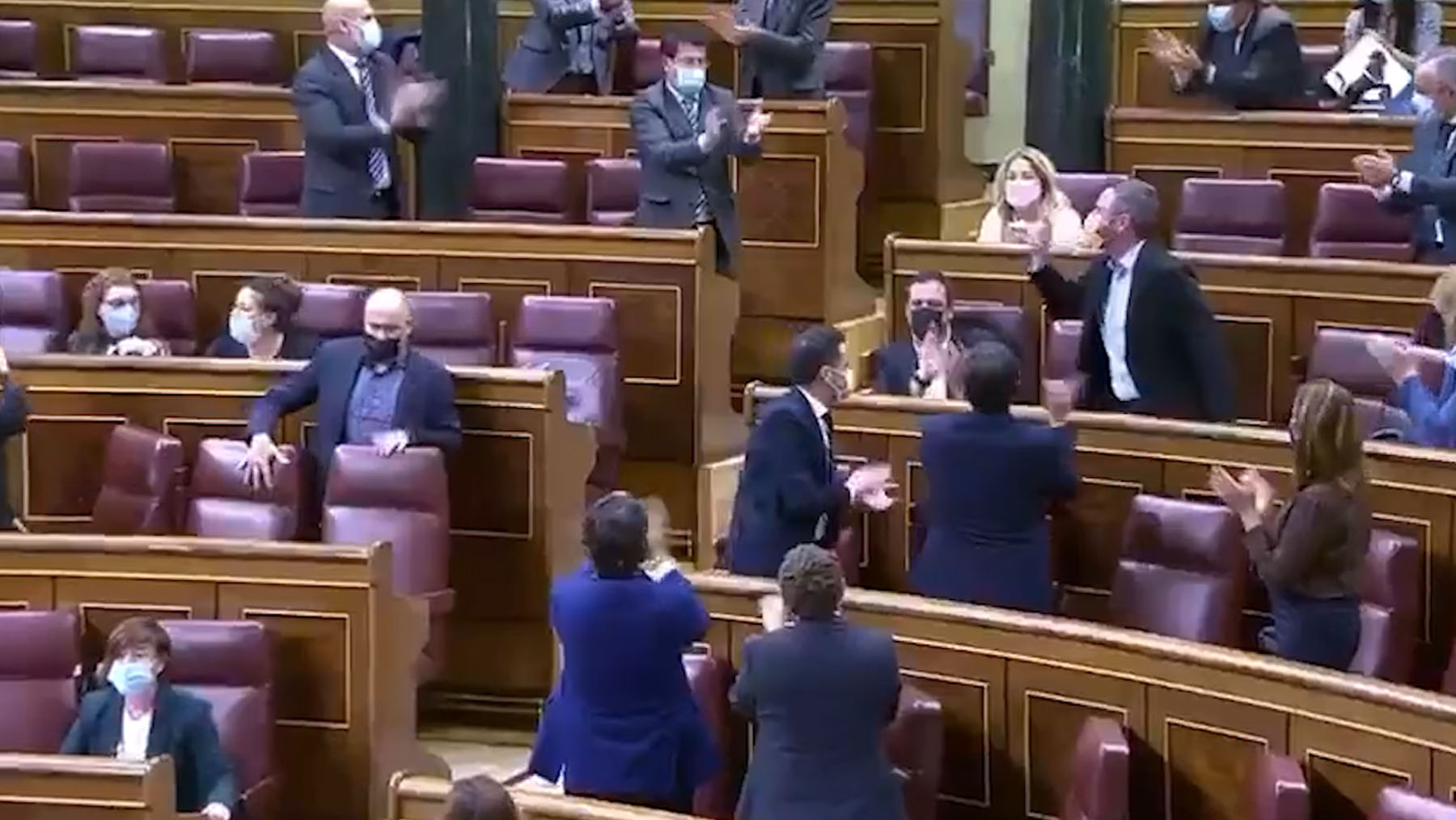La bronca entre ERC y Ciudadanos en el Congreso.