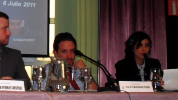 Pablo Iglesias y Dina Bousselham en 2011.