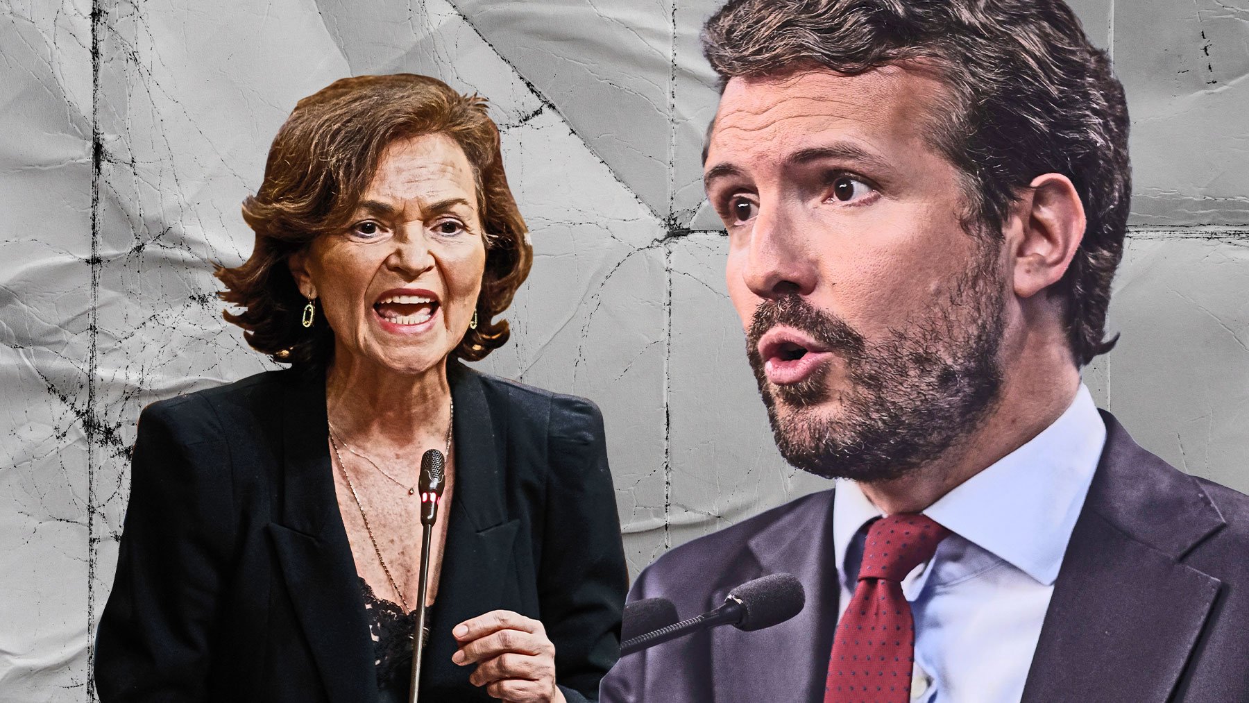 Carmen Calvo y Pablo Casado.