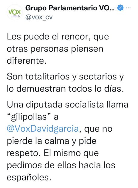 Vox Cortes Valencianas