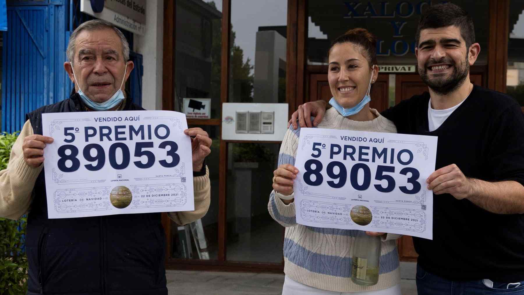 Administración de Lotería de Santa Ponça en la que se ha repartido el sexto quinto premio. Foto: Cati Cladera / EFE.