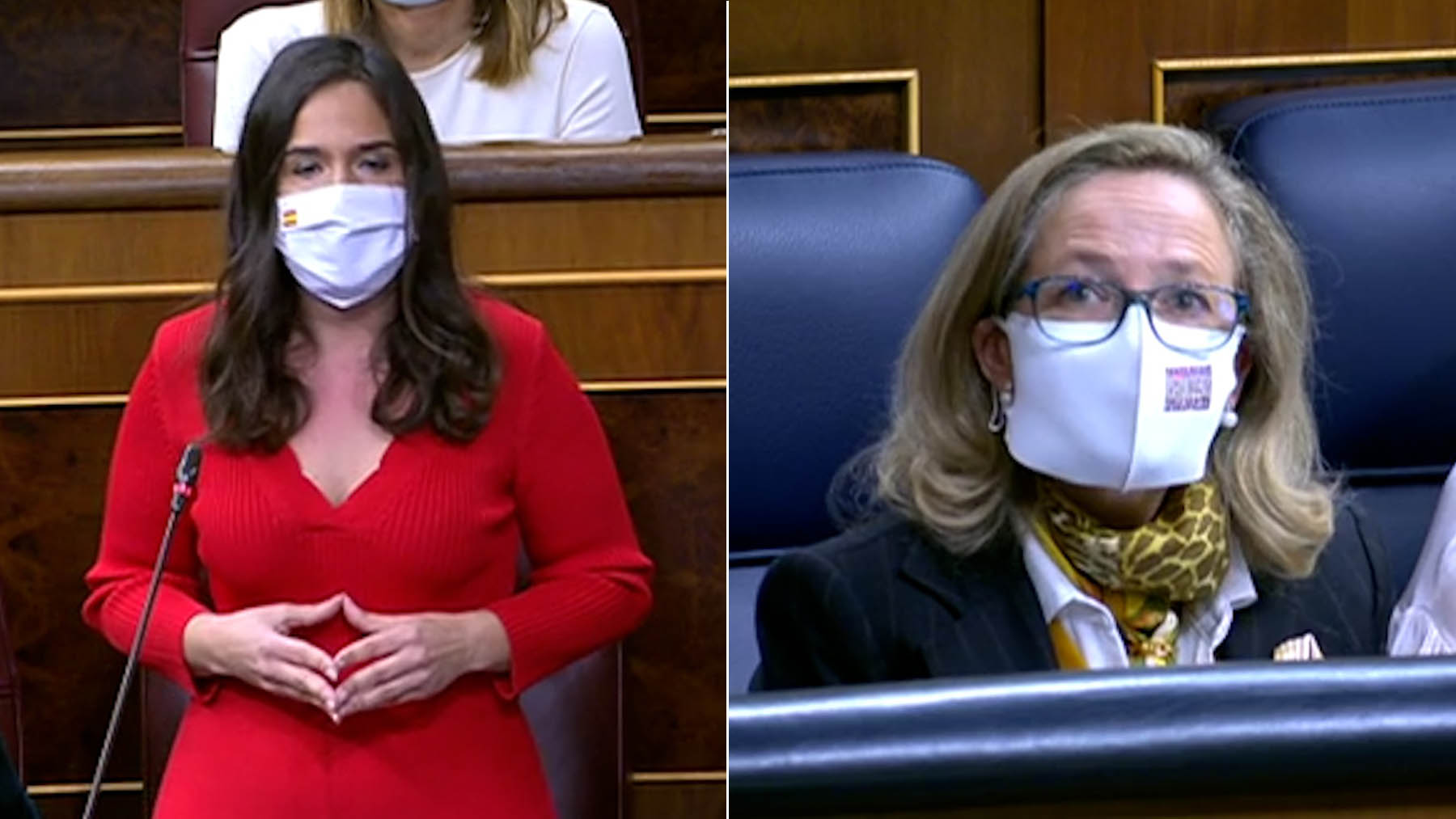 Belen Hoyo y Nadia Calviño.