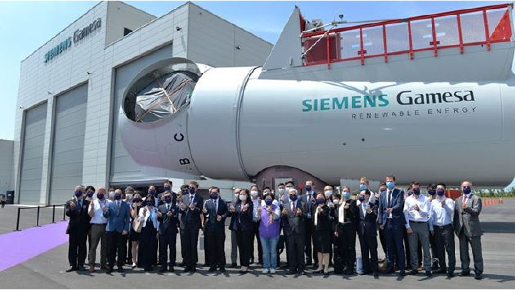 Góndola de una turbina de Siemens Gamesa.