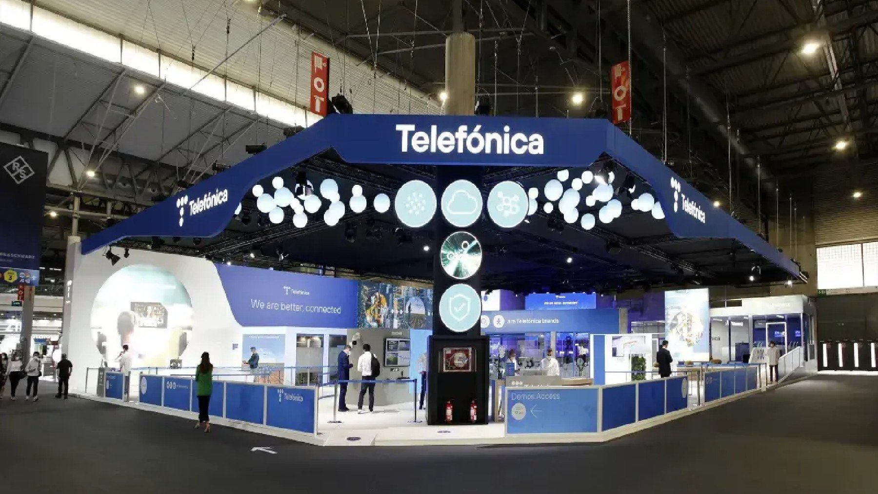 Imagen del expositor de Telefónica en el Mobile World Congress 2021.
