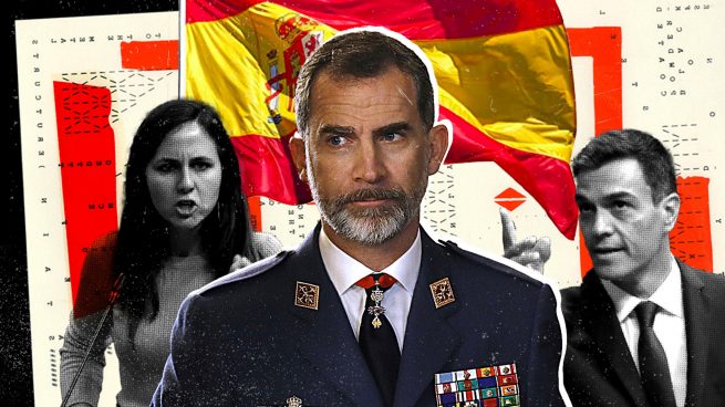 horizonte republicano república Ione Belarra, el Rey Felipe VI y Pedro Sánchez. Los socios de Sánchez atacan al Rey y piden el fin de la Monarquía: 