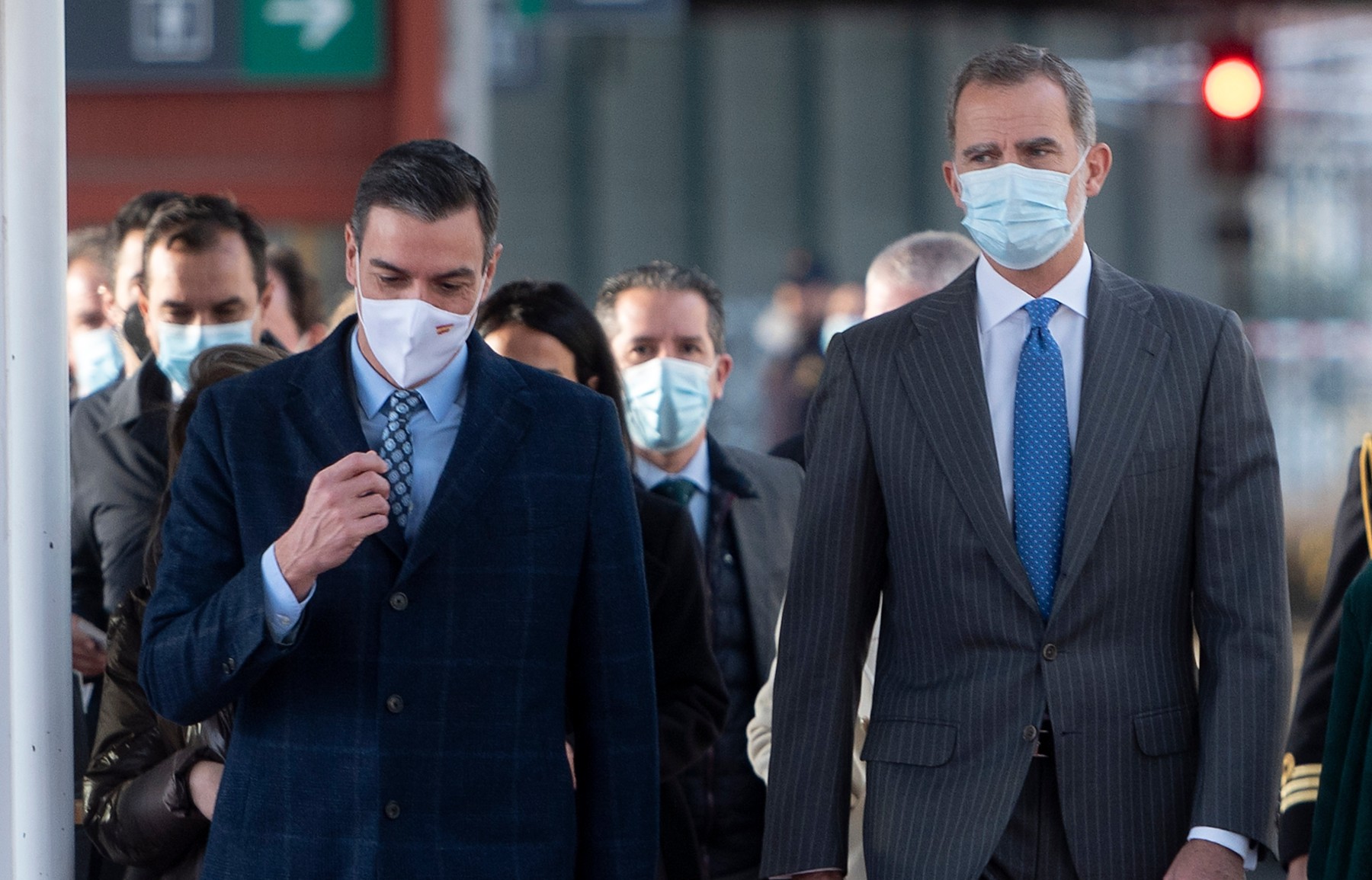 Pedro Sánchez y Felipe VI.