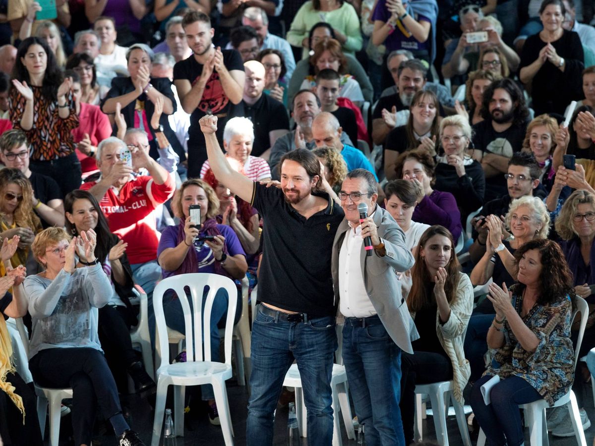 Mitin de Pablo Igleisas en el que falleció un trabajador.