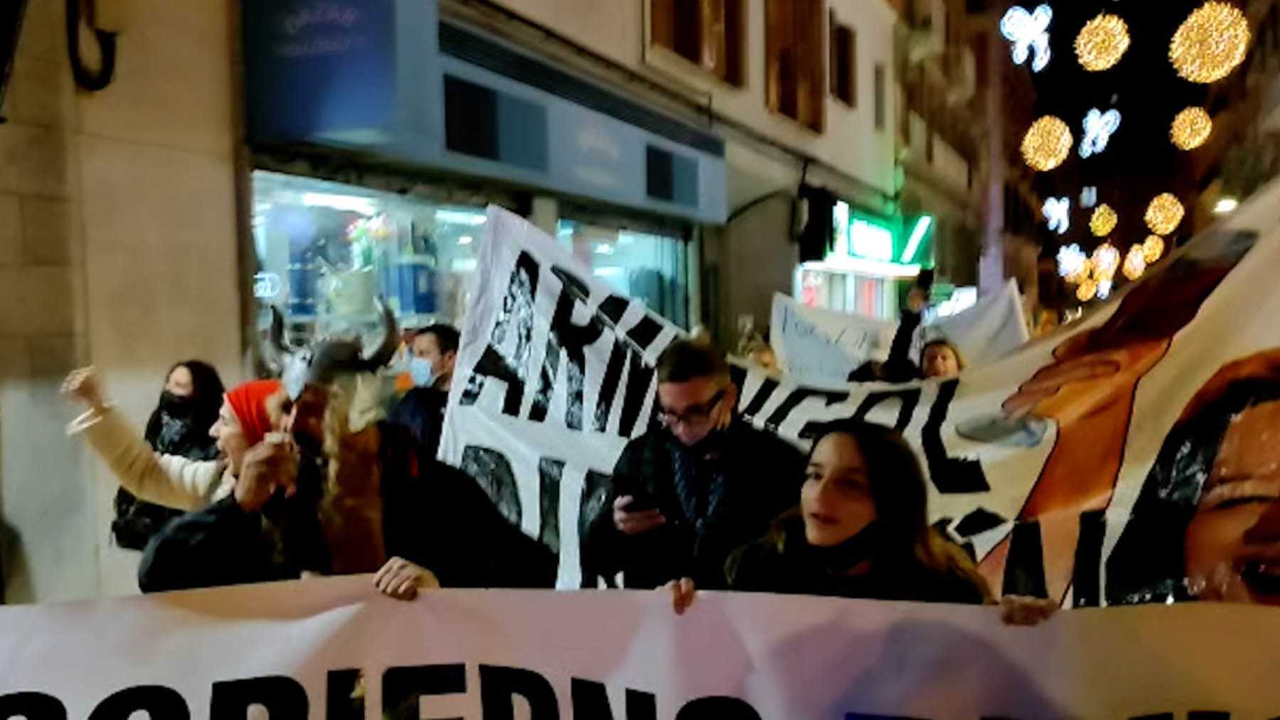 Manifestación de Resistencia Balear contra la imposición del catalán.