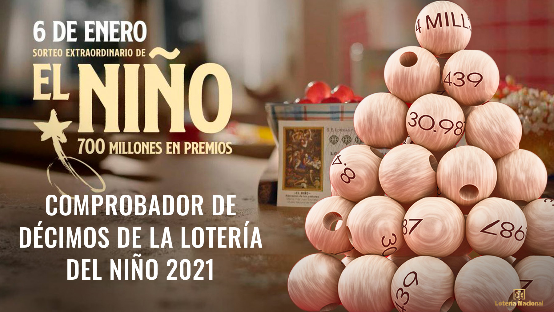Comprobador de premios de Lotería del Niño.
